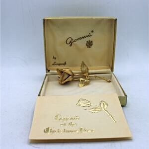1966 Giovanni By Longcraft Legend of the Christmas Rose Brooch w/ Original Box